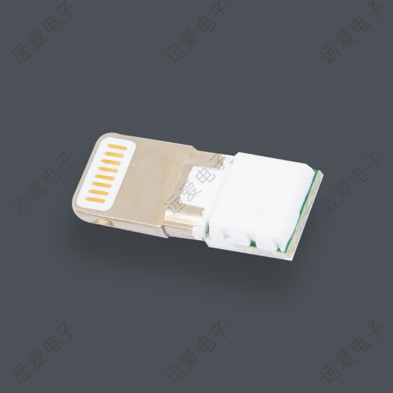 lightning十顆料兩芯2.1A數(shù)據(jù)線公頭