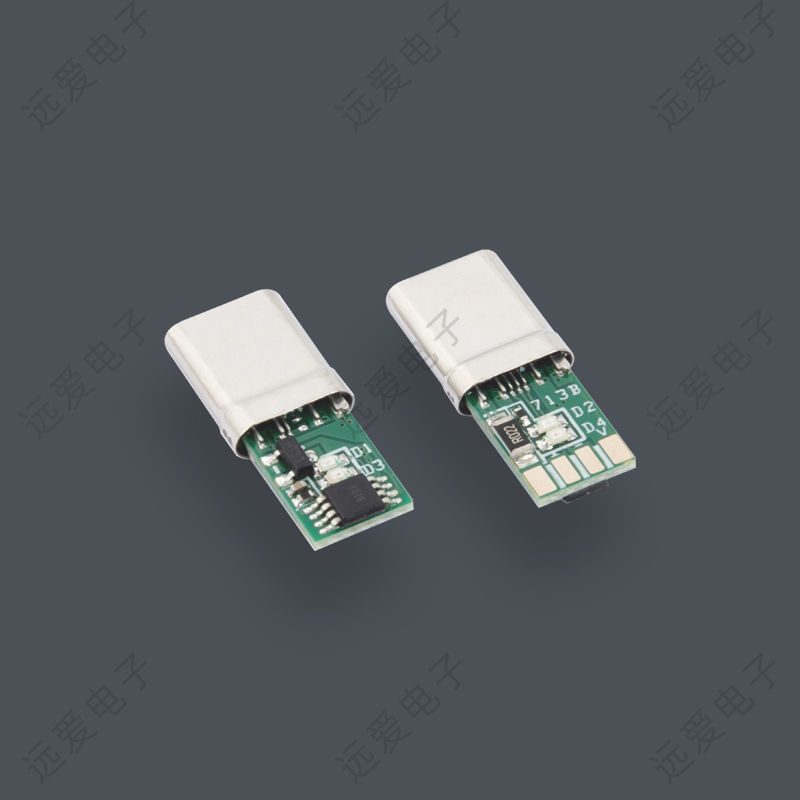 四芯带红蓝双色灯TYPE-C连接器